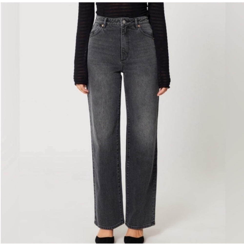 Rolla’s Heidi High Rise Loose Straight Gray Jeans Size 31